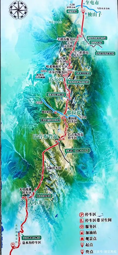 独库公路是非常值得自驾游的一条线路——从独山子到库车,纵贯天山