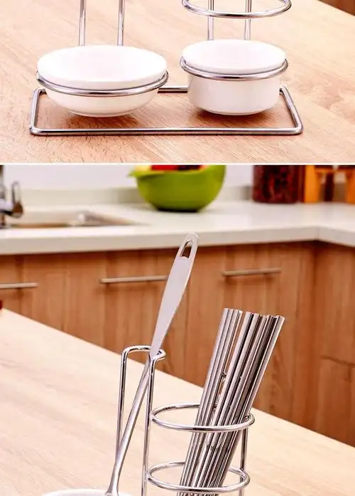 不锈钢多功能置物架 汤勺架筷子架漏壳餐具叉勺架 厨房收纳架现货