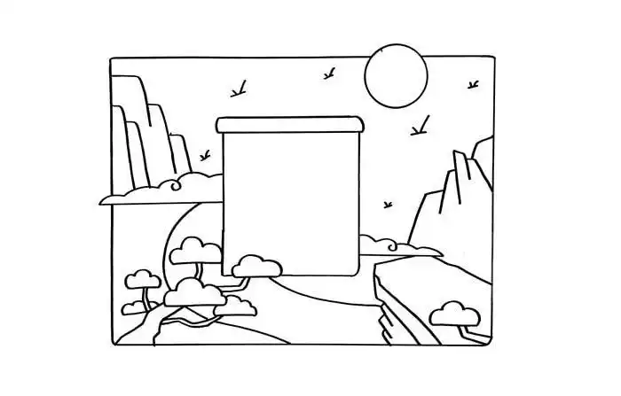 鹿柴古诗配画 - 儿童简笔画大全