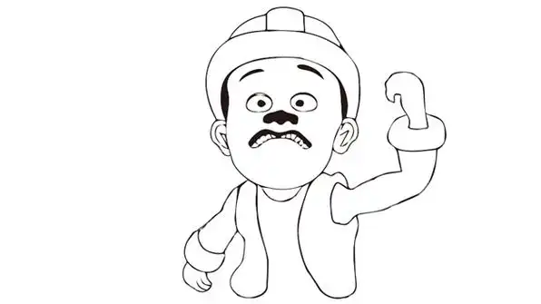 strong>光头强的简笔画光头强简笔画 /strong>卡通简笔画大全:熊出没