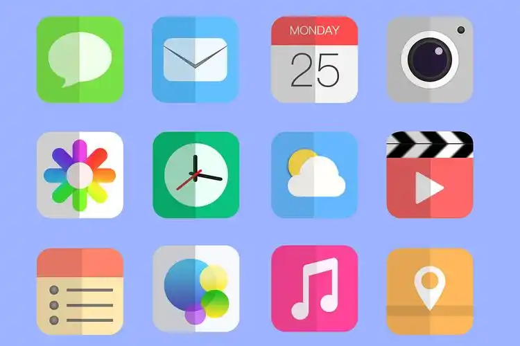 不同风格的app图标