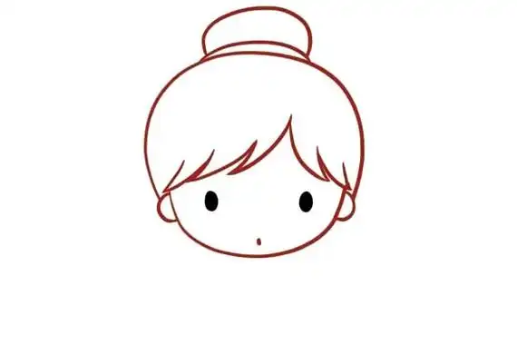 丸子头小女孩简笔画扎丸子头的小女孩简笔画步骤图片教程