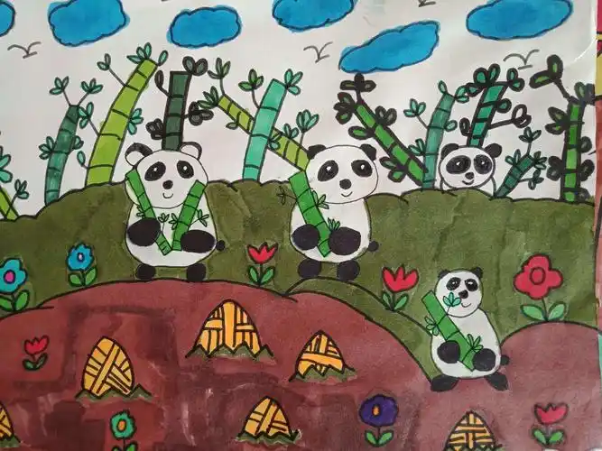 二年级美术课堂《动物朋友们》作品展播