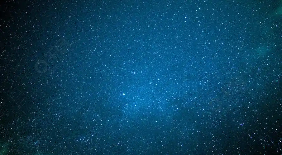 唯美蓝色星空星云摄影图片