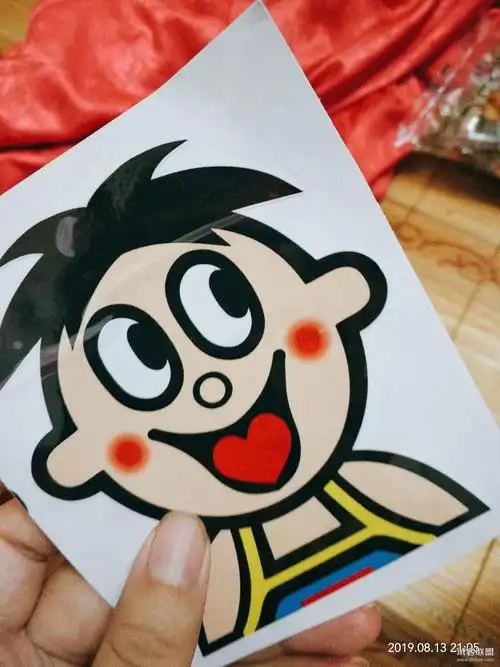 网红旺仔牛奶车贴汽车贴纸卖糖果的小红帽