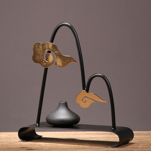 创意玄关家居客厅样板中式禅意新中式室内工艺品摆件