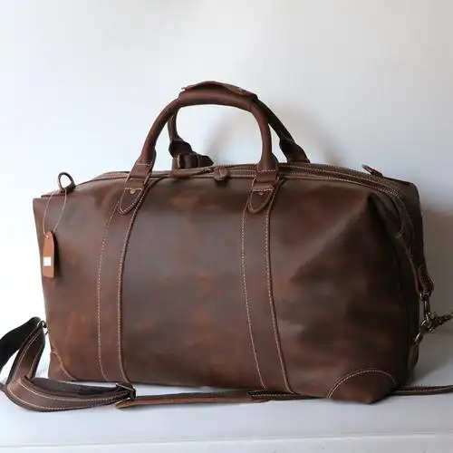 复古通用青年高级牛皮头层行李男女包袋旅行包旅行袋