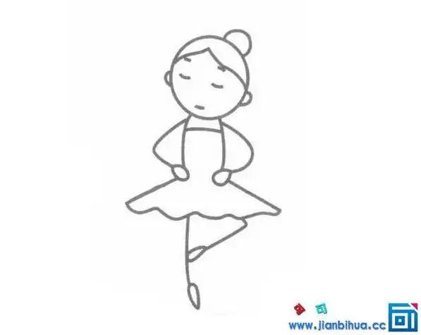 舞蹈老师简笔画步骤
