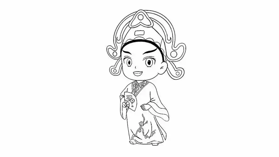 戏曲人物怎么画 - 简笔画 - 懂得