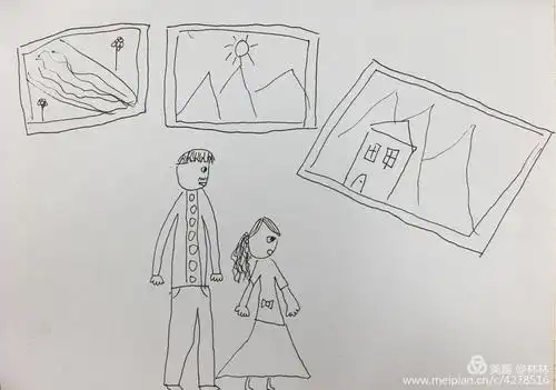 冯诗淇:我和爸爸看画展.