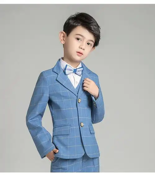 儿童西装套装韩版童装男童小西服宝宝钢琴演出服春冬花童礼服男孩