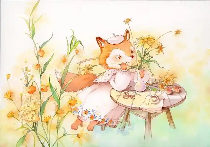 手绘水彩儿童插画