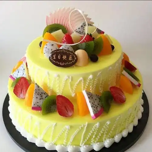 新款新鲜水果巧克力双层生日蛋糕全国同城配送女友网红两层蛋糕