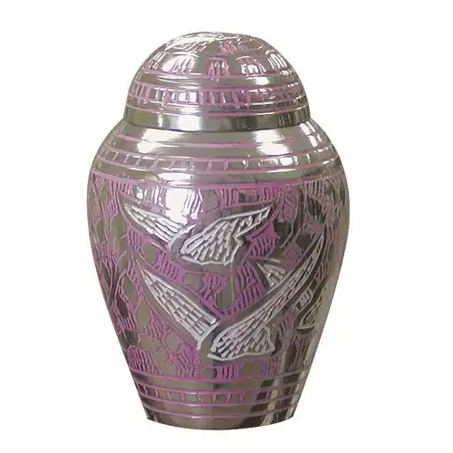 红色珐琅设计师骨灰火化骨灰盒,用于人体骨灰