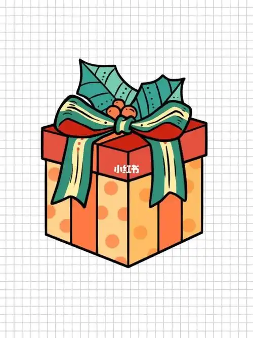 圣诞节礼盒简笔画