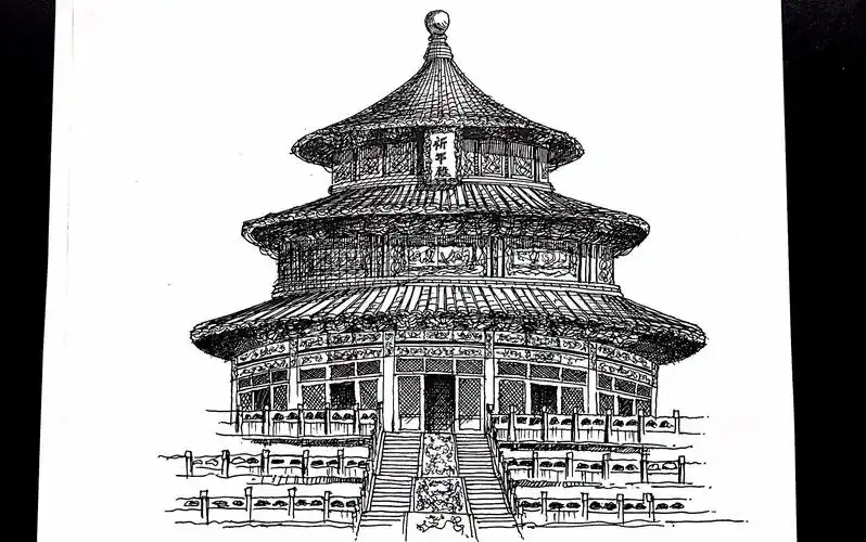 com建筑设计手绘,古建筑速写!www.bilibili.