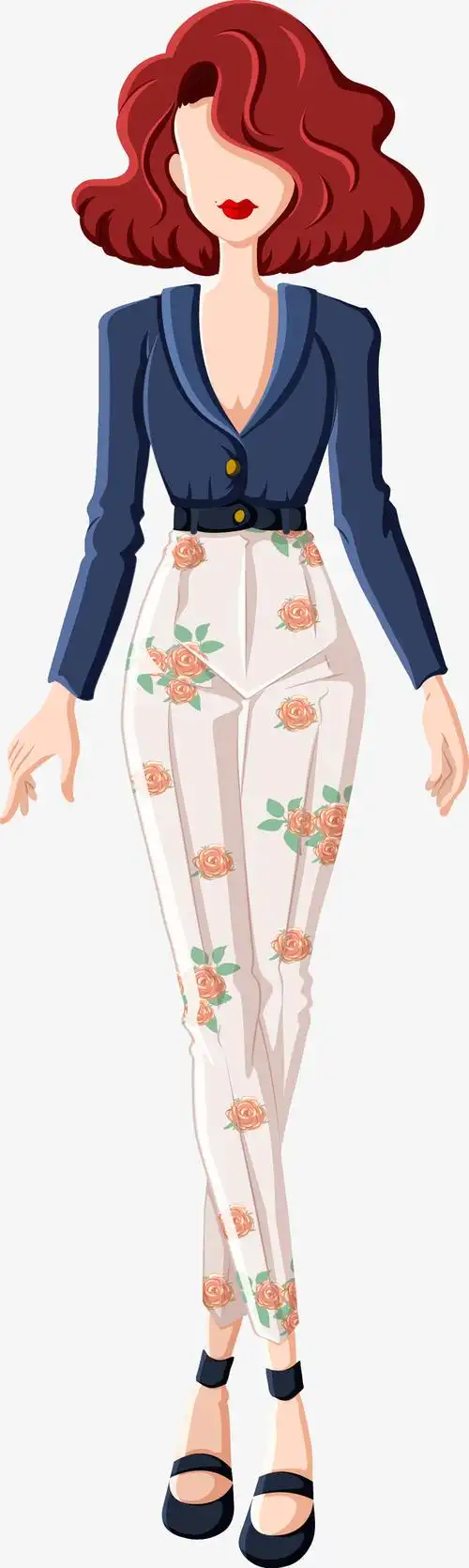 创意职业女模特图免抠素材免费下载_觅元素51yuansu.com