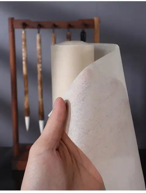 厂家批发蝉翼毛边纸扎花蝉翼宣纸百米长卷小楷心经宣纸书法绘画纸