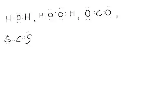 h2o,h2o2,co2,cs2,的电子式子怎么写