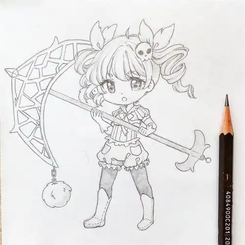 适合新手临摹的动漫人物铅笔稿,超简单,还不收藏吗?