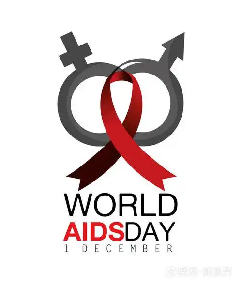 男女艾滋病预防和带状矢量插图