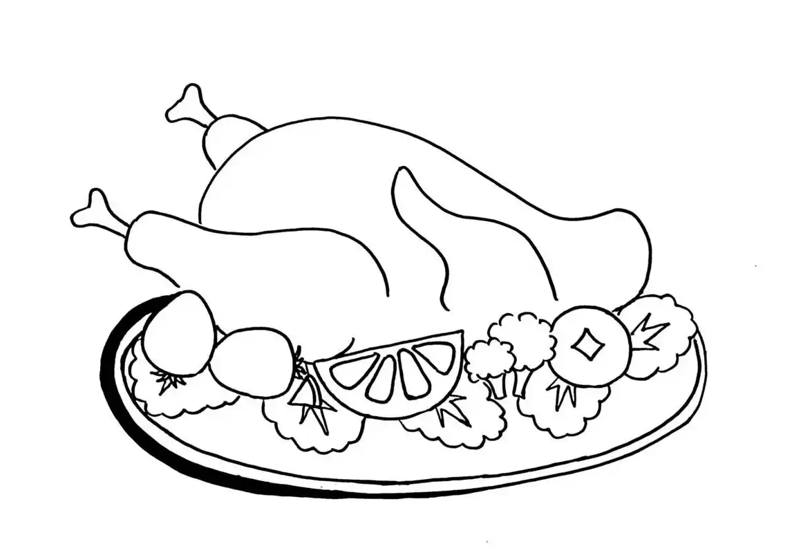 范画-风味烤鸡(有课件步骤) 适合7-8岁 知识点: 1.