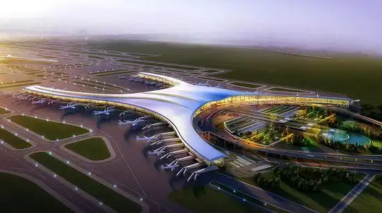 关于重庆江北机场全貌的配图及描述