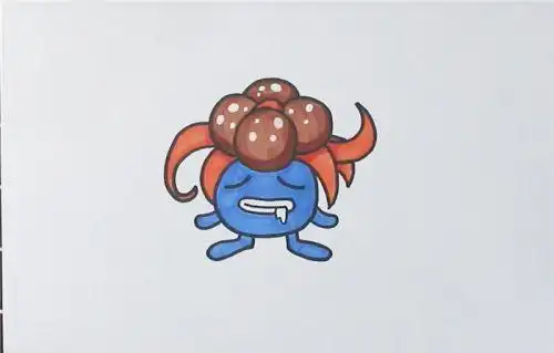 带颜色食人花简笔画怎么画彩色简单食人花简笔画画法步骤