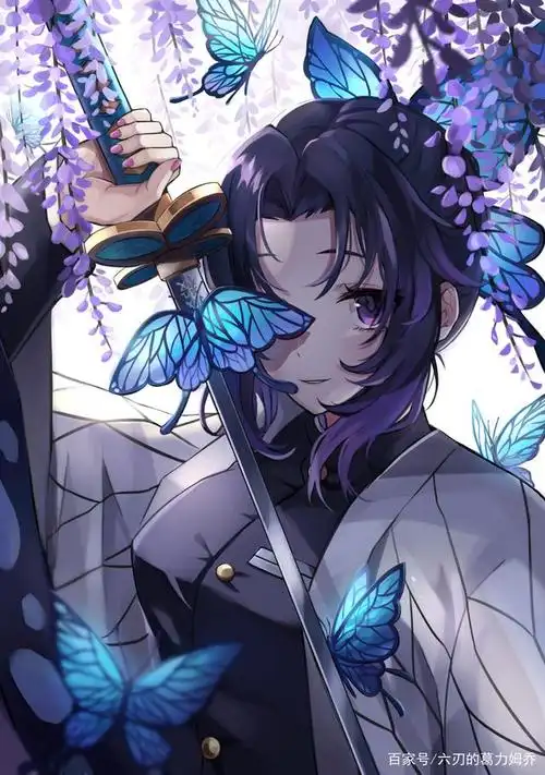 《鬼灭之刃》中"蝴蝶忍小姐姐"的神仙颜值专辑插画!