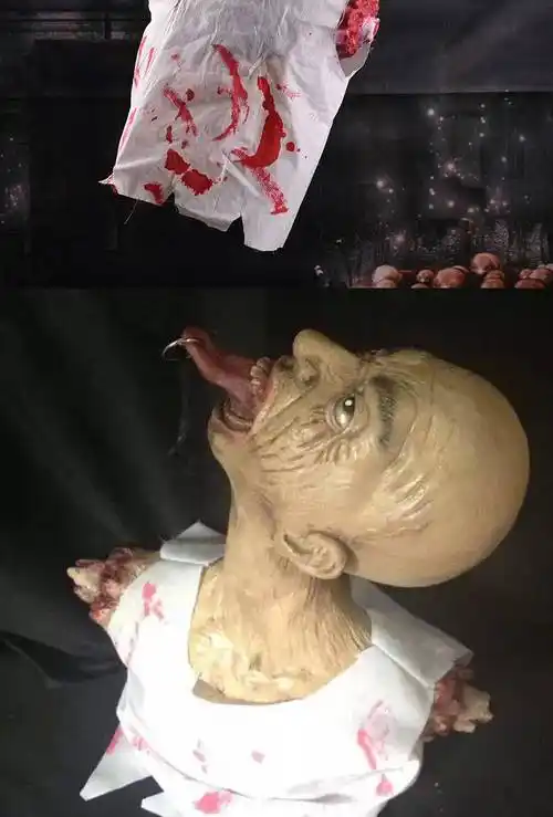 万圣节道具 鬼屋装饰 逼真万圣节密室鬼屋恐怖吸血鬼装饰逼真尸体腐烂