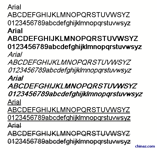 arial字体