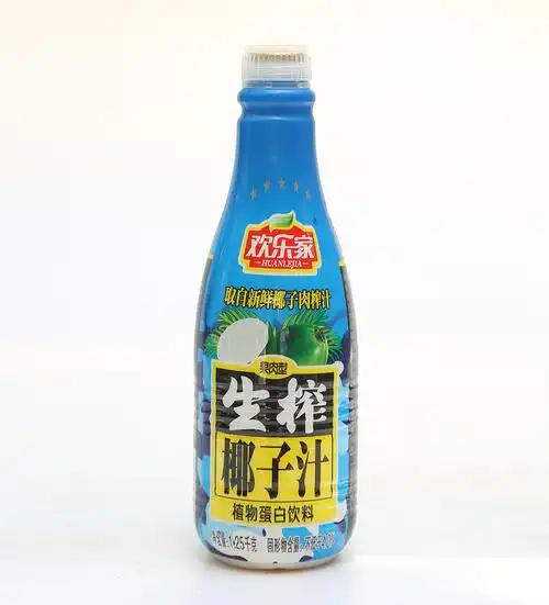 欢乐家生榨椰子汁1.25l*6瓶果肉型植物蛋白饮料v0.016方g8.15kg