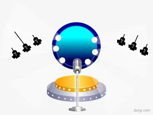 矢量手绘舞台png素材透明免抠图片-卡通手绘