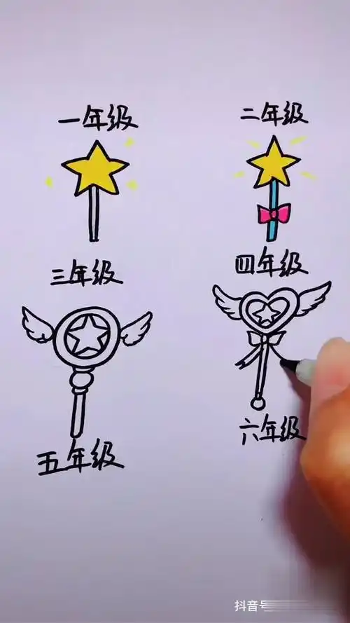 不同年级画魔法棒简笔画 一起学画画-母婴亲子视频-搜狐视频