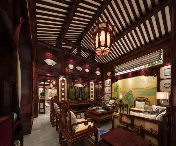 四合院中式风格客厅
