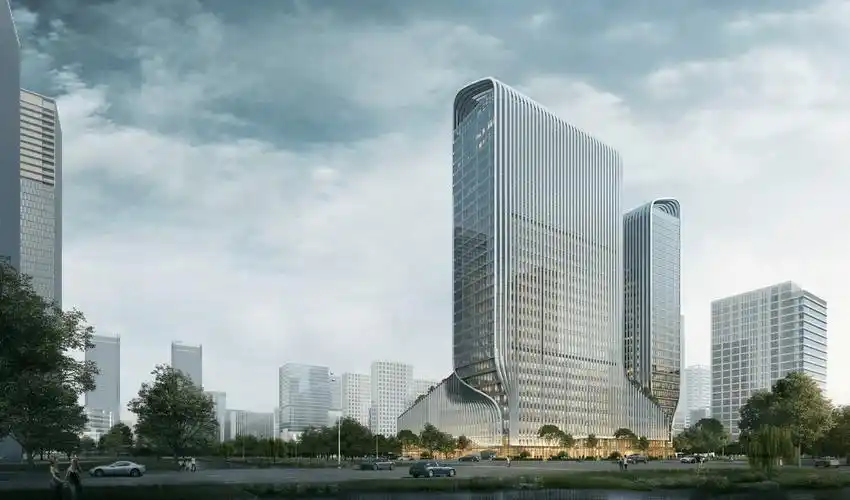 字节跳动杭州研发中心建筑富有跳动感一睹高清效果图