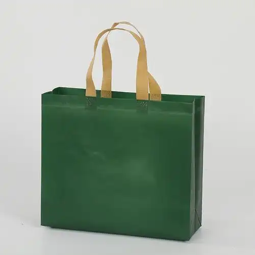 有底有侧墨绿色无纺布袋定做环保广告购物袋定制折叠包装袋印logo