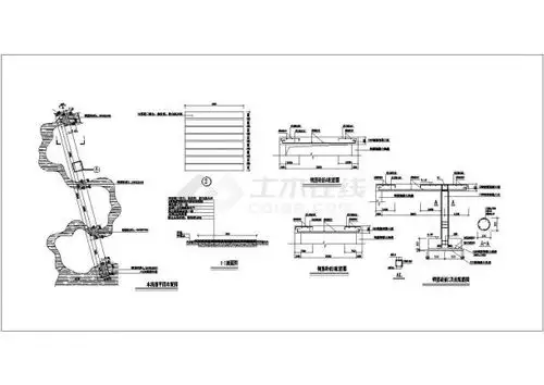 木栈道方案,完整规划cad平立面图大样图和效果图,单体与总平面图吻合