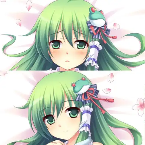 抱枕东方project动漫东风风谷早苗身长靠垫枕头套动漫毛绒