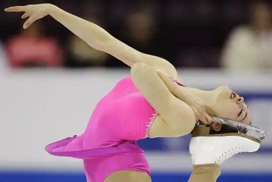 图文-四大洲花滑锦标赛赛况 拉纳贾洛亮粉色的身影
