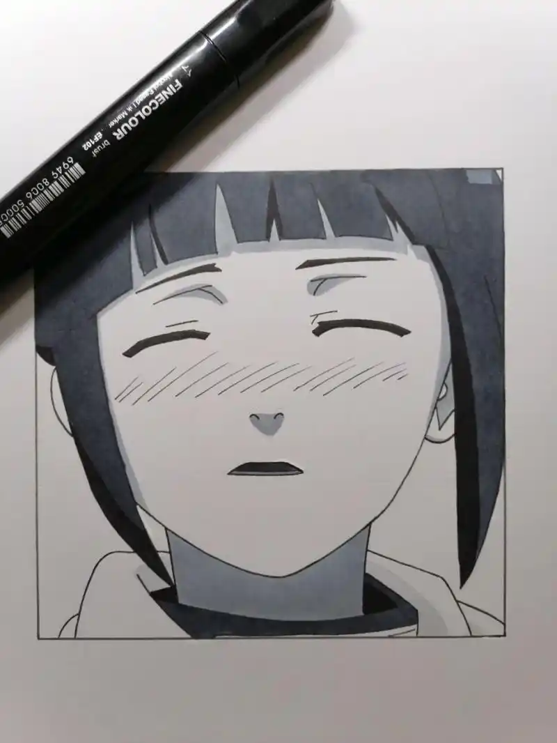 雏田教程 #火影忍者# #手绘教程# #雏田