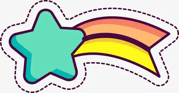 五角星,蓝色,卡通可爱,装饰,插画,儿童,矢量图案