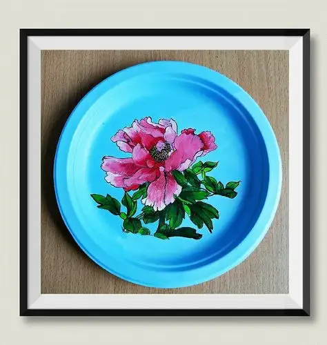 创意纸盘社团——工笔花卉