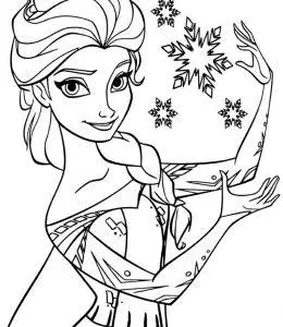 14张冰雪奇缘艾莎公主和安娜公主涂色图片下载