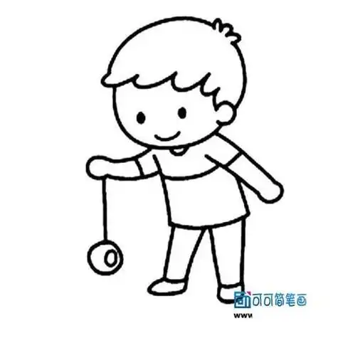 卡通小 strong>小孩简笔画 /strong>
