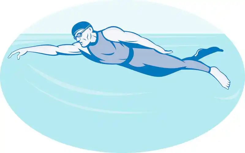 铁人三项运动员自由泳的一面