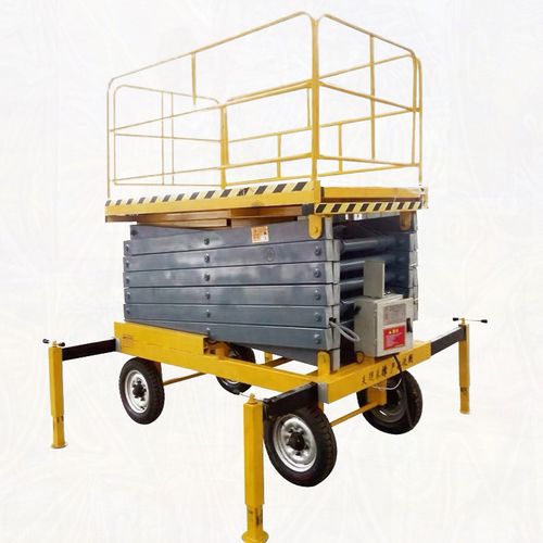 定制移动小型简易电动液压升降机固定导轨式货梯传菜机车载高空作业车