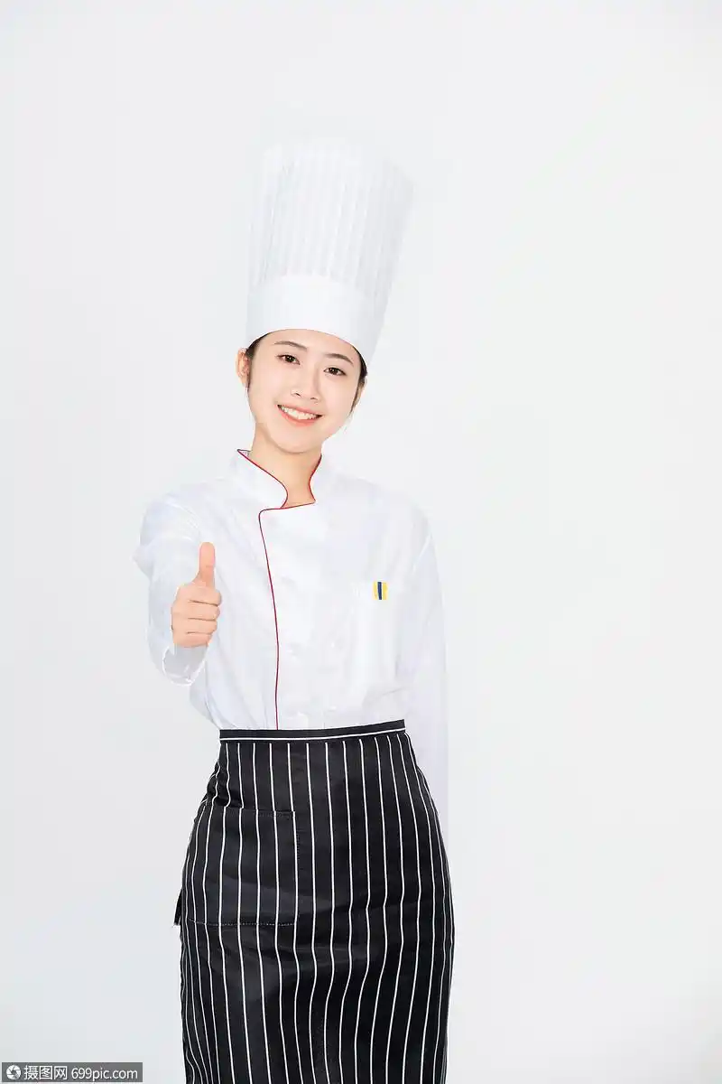美女厨师餐饮业厨师帽