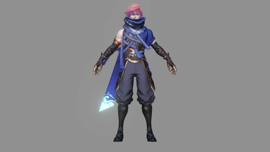 王者荣耀澜经典建模全方位展示