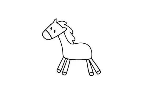 最简单马的简笔画画法步骤教程及图片大全